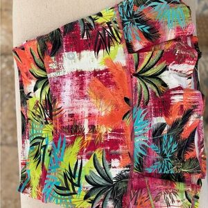 Dona Jo  Tropical Print Tennis Skirt